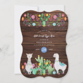 Rustige Llama-aquarel Volkse Bloemen ELKE GEBEURTE Kaart (Voorkant)