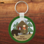Rustige Lodge Country Cabin Keys met Beer Custom Sleutelhanger (Voorkant)