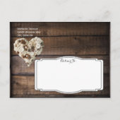 Rustige loed Heart Wedding Save the Date Aankondigingskaart (Achterkant)