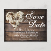 Rustige loed Heart Wedding Save the Date Aankondigingskaart (Voorkant)