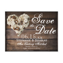 Rustige loed Heart Wedding Save the Date