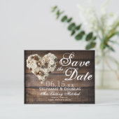 Rustige loed Heart Wedding Save the Date Aankondigingskaart (Staand voorkant)