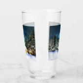 Rustige Log Cabin Full Moon Glas (Links)