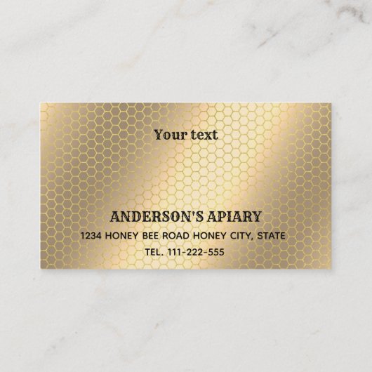 rustige logo bijen visitekaartje (Achterkant)