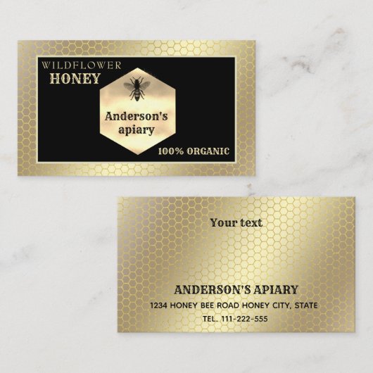  rustige logo bijen visitekaartje (Voorkant / Achterkant)