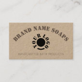 Rustige Logo handgemaakte gekromde tekst Visitekaartje (Voorkant)