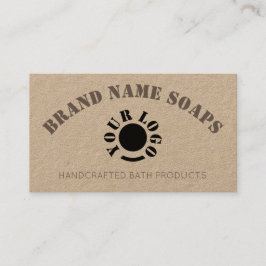 Rustige  Logo handgemaakte gekromde tekst Visitekaartje