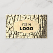 Rustige Logo met boomschors Visitekaartje (Voorkant)