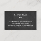 Rustige logo met chalkboard happy dog visitekaartje (Achterkant)