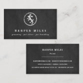 Rustige logo met chalkboard happy dog visitekaartje (Voorkant / Achterkant)