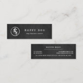 Rustige logo van danshond met chalkboard mini visitekaartje (Voorkant / Achterkant)