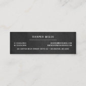 Rustige logo van danshond met chalkboard mini visitekaartje (Achterkant)