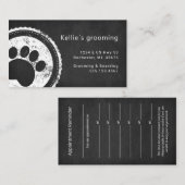 Rustige logo van hondenpootprinten visitekaartje (Voorkant / Achterkant)