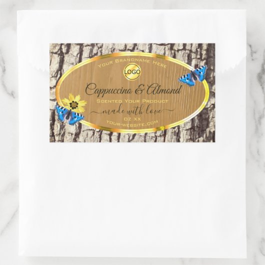 Rustige Logo voor de etikettering van natuurbarnst Rechthoekige Sticker (Tas)