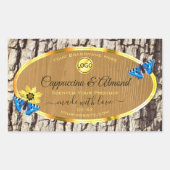 Rustige Logo voor de etikettering van natuurbarnst Rechthoekige Sticker (Voorkant)