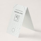 Rustige Logo voor Ketting met leder in witte kleur Visitekaartje (Achterkant)