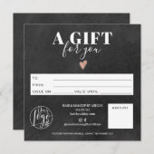 Rustige logo voor vierkante cadeaubonnen (Voorkant / Achterkant)