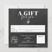 Rustige logo voor vierkante cadeaubonnen (Voorkant)