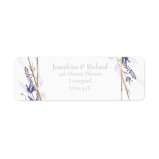 Rustige loof, zomeradres etiket (Voorkant)