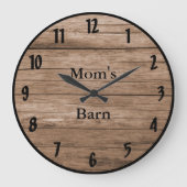 Rustige look met bruin hout Grote Klok (Voorkant)