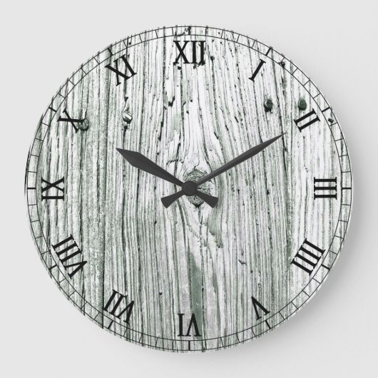 Rustige look White Toned Roman Numeral Large Clock Grote Klok (Voorkant)