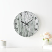 Rustige look White Toned Roman Numeral Large Clock Grote Klok (Huis)