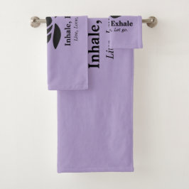 Rustige Lotus: Inademen, Uitademen Inspiratie Bad Handdoek