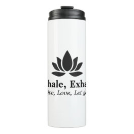 Rustige Lotus: Inademen, Uitademen Inspiratie Thermosbeker