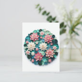 Rustige Lotus Pond Briefkaart (Staand voorkant)