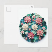 Rustige Lotus Pond Briefkaart (Voorkant / Achterkant)