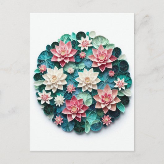 Rustige Lotus Pond Briefkaart (Voorkant)