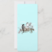 Rustige  Love Bird Woodpecker Wedding Kaart (Achterkant)