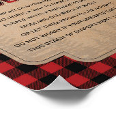 Rustige Lumberjack Baby shower — luidere gedachten Poster (Hoek)