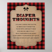 Rustige Lumberjack Baby shower — luidere gedachten Poster (Voorkant)