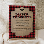 Rustige Lumberjack Baby shower — luidere gedachten Poster