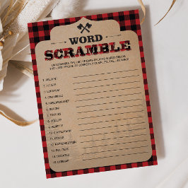 Rustige Lumberjack Buffalo Spel Word Scramble