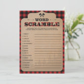 Rustige Lumberjack Buffalo Spel Word Scramble (Staand voorkant)