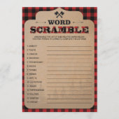 Rustige Lumberjack Buffalo Spel Word Scramble (Voorkant)