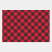 Rustige Lumberjack Flannel kerstboom Inpakpapier Vel (Voorkant 3)