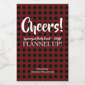 Rustige Lumberjack Pset Cheers Custom Event Cute Wijn Etiket (Enkel label)