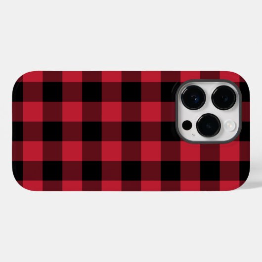 Rustige Lumberjack Red Black Buffalo Check Pset Case-Mate iPhone Case (Achterkant (horizontaal))