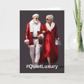 Rustige luxe Santa Holiday Kaart (Voorkant)