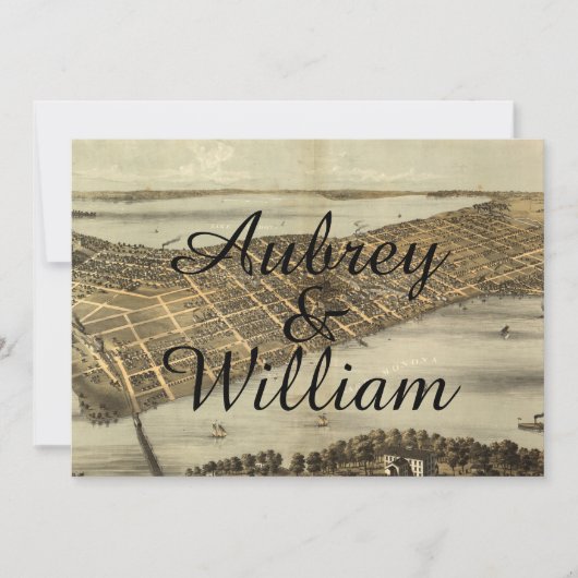 Rustige  Madison WI - Kaart voor bruiloft (Voorkant)