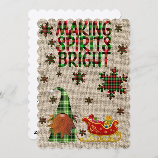 Rustige Making Spirits Bright Kerstmis Feestdagenkaart (Voorkant / Achterkant)