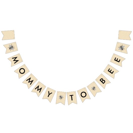 Rustige  mammie tot Baby shower bij bijen Vlaggetjes (Alle)