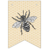 Rustige  mammie tot Baby shower bij bijen Vlaggetjes (Tweede vlag)