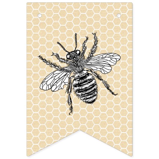 Rustige  mammie tot Baby shower bij bijen Vlaggetjes (Tweede vlag)