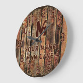 Rustige Man Cave Clock of Little Man Cave Pillow Grote Klok (Hoek)