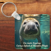 Rustige Manatee Omhelzing: Aanpasbare Manatee Sleutelhanger (Voorkant)