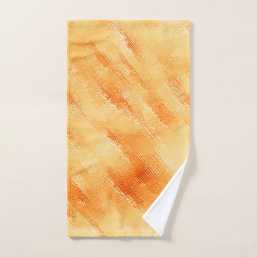 Rustige mango geel zoals getextureerd schilderij bad handdoek (Handdoek)